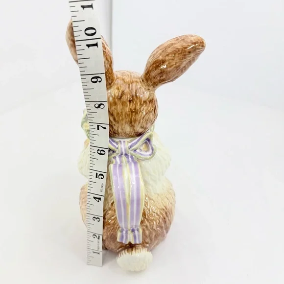 Longaburger Bunny Rabbit Lidded Spring Easter Collectible Ceramic Pitcher - Picture 10 of 16